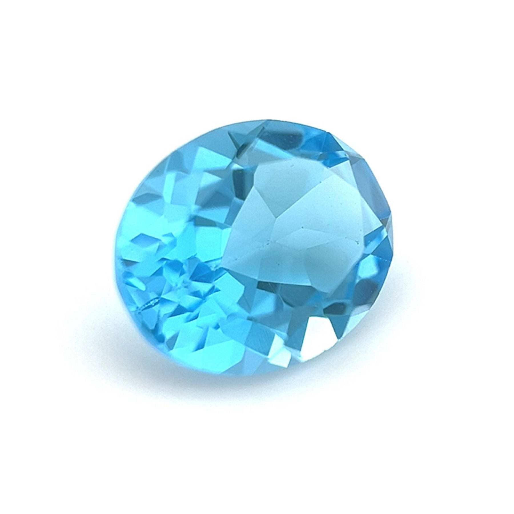 Certified Natural 2.75 Carat Swiss Blue Topaz Oval Shape Brilliant Cut 10x8 mm Loose Gemstone December Birthstone