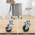 thumbnail image 4 of Laundry Basket with Wheels, 45 Gallons Rolling Laundry Hamper with Removable Bag and Steel Frame, Round Laundry Cart with 4 Casters, Ideal for Bedroom, Bathroom, Laundry Room, Gray, 4 of 16