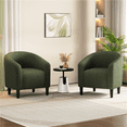 thumbnail image 3 of Yaheetech Upholstered Corduroy Accent Chair for Living Room, Dark Green, 3 of 8