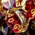 thumbnail image 4 of ORIFANTOU DND Red Rings & Liquid Flow Eye Sharp Edge Resin Dice Set D&D Dungeon and Dragon Handmade D20 D and D Polyhedral Dice YY-17, 4 of 6
