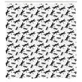thumbnail image 3 of Ambesonne Dragonfly Shower Curtain, Bold and Black, 69"Wx75"L, Black White, 3 of 3