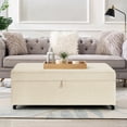 thumbnail image 2 of Modern 45x24x17.5" Ottoman - 360-degree Casters for Mobility - In Living Room - Facilitates Item Movement, 2 of 6