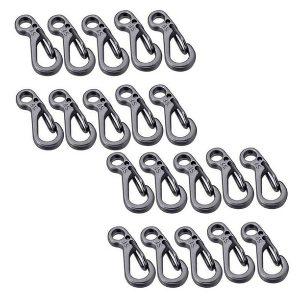 40Unids/Mini Mochila Resorte Abrocha Escalada Mosquetones Camping Botella Equipo Gris