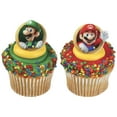 thumbnail image 1 of Anillos DecoPac Super Mario para decoración de magdalenas, paquete de 24, 1 of 8