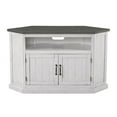 thumbnail image 5 of Bowery Hill Rustic Corner 50" Wood TV Stand in White Stand with Grey Top, 5 of 7