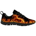 thumbnail image 4 of Customuart Flame Horse Shoes for Men Running Shoes Black Sneakers Size 11, 4 of 5