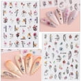 thumbnail image 5 of Flowers Nail Art Sticker Dacals, Holographic Nail Glitter Design Nail Stickers Floral Spring Nail Decals, 5 of 5