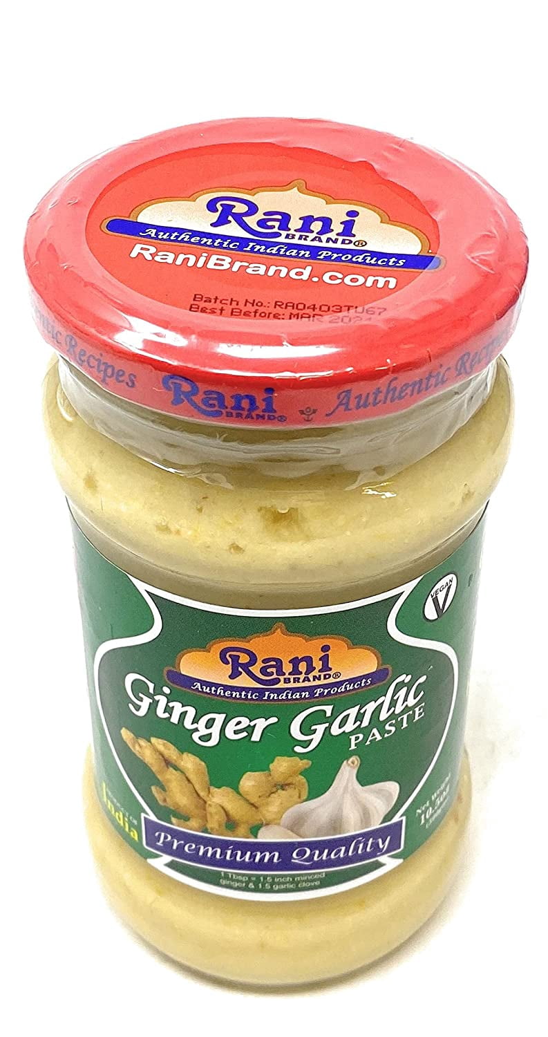 Rani Ginger-Garlic Cooking Paste 10.58oz (300g) ~ Pack of 6 ~ Vegan | Glass Jar | Gluten Free | NON-GMO | No Colors | Indian Origin