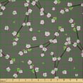 thumbnail image 2 of Ambesonne Floral Fabric by the Yard Microfiber, Blossoming Branches Twigs, 5 Yards, Taupe Grey Multicolor, 2 of 2