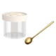 thumbnail image 1 of Recipiente transparente para almacenar alimentos, recipiente organizador, recipiente de vidrio hermético 200ml con cuchara, 1 of 9