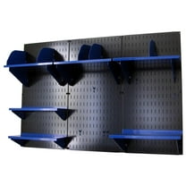 Wall Control B1296662 Office Wall Mount Desk Storage & Organization Kit, Black & Blue - 48 x 32 x 12 in.