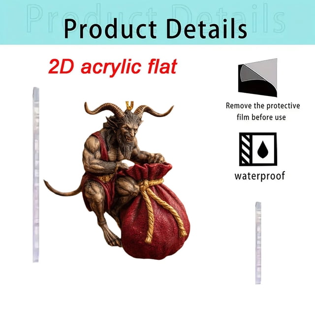 Aodebiao Spooky Christmas Ornaments Horror Tree Decorations Gothic Holiday Prank Series Folklore Horror Decorations for Halloween Party Scary Decorations with Rope for Christmas Tree Decorations