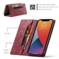 thumbnail image 4 of iPhone 12 Pro Max Case, Dteck Leather Flip Wallet Case with RFID Blocking Card Slot Magnetic Closure Folio Phone Case for Apple iPhone 12 Pro Max 6.7 inch 2020, Red, 4 of 10