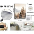 thumbnail image 3 of Neutral Mountain Wall Art Set of 3, Forest Landscape Canvas Artwork Modern Pictures Abstract Watercolor Painting Prints for Wall Decor Aesthetic, for Living Room Bedroom Framed 12x16 inch, 3 of 7