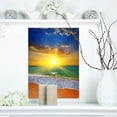 thumbnail image 1 of Ciel Spectaculaire de Bord de Mer en Jaune - Toile de Plage Moderne Art Imprimer, 1 of 3