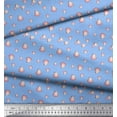 thumbnail image 2 of Soimoi Blue Cotton Voile Fabric Shells Ocean Print Fabric by the Yard 42 Inch Wide, 2 of 3