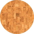 thumbnail image 1 of Ahgly Company Indoor Round Patchwork Orange Transitional Area Rugs, 5' Round, 1 of 4