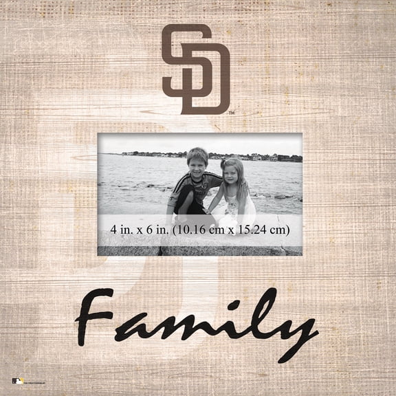 San Diego Padres 10'' x 10'' Burlap Pattern Frame