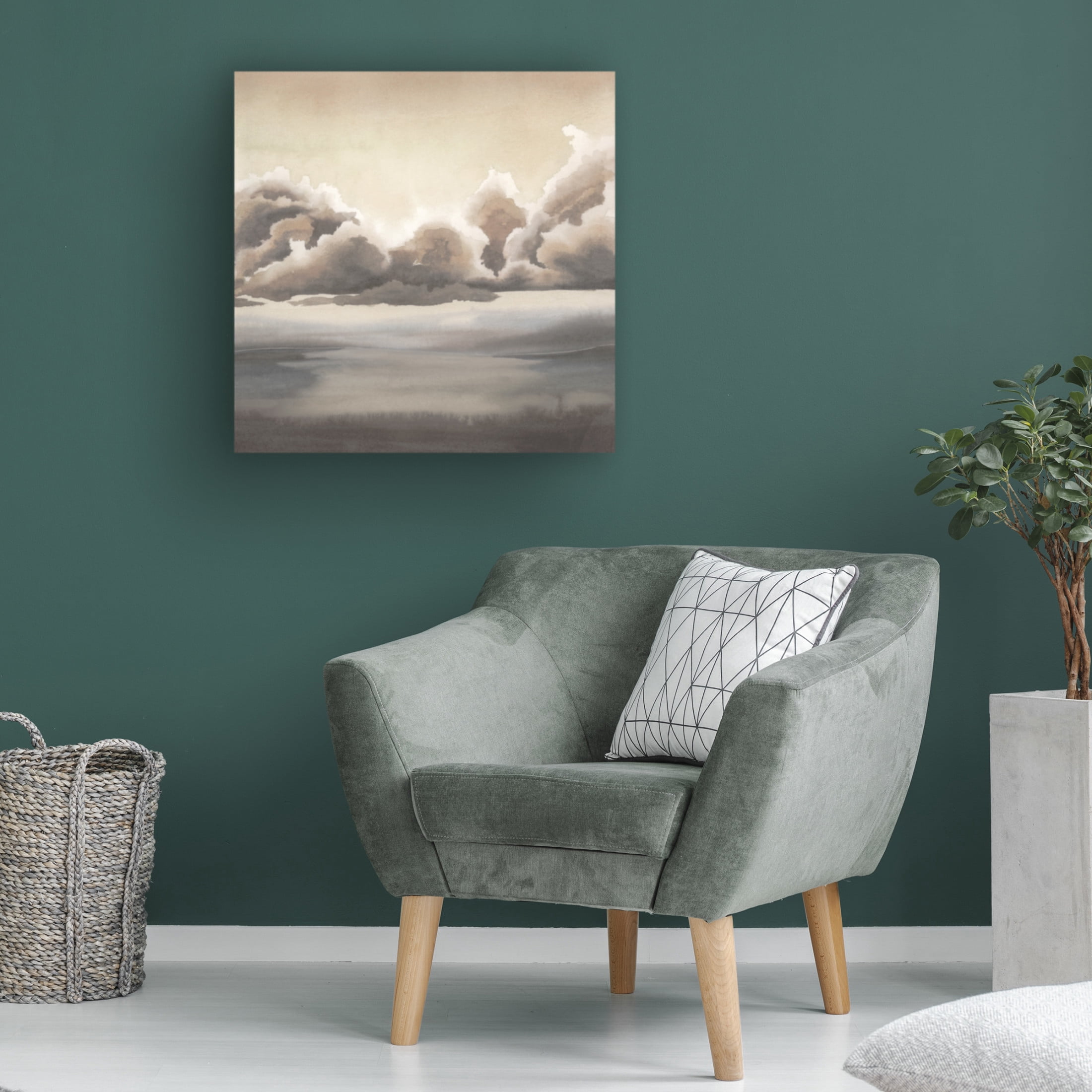 Canvas Wall Art - Grace Popp 'Sepia Sea Fret I' Wall Art for Living Room, Bedroom, or Office Décor by Trademark Fine Art - 24 x 24 Inches