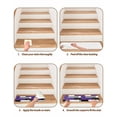 thumbnail image 5 of Stair Treads for Wooden Steps, Purple Grey Peel and Stick Stair Treads with Reusable Adhesive, Modern Purple Geometric Non Slip Indoor Stairs Runner Rugs Mats for Elders Dogs 8"x30" 7PCS, 5 of 7