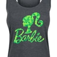 thumbnail image 3 of Barbie - St. Patrick's Day Shamrock Pattern Logo - Women's Racerback Tank Top, 3 of 5