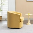 thumbnail image 3 of SEYNAR Modern Boucle Upholstered Swivel Accent Chair,Round Barrel Single Armchair Sofa for Living Room,Club, 3 of 8