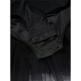 thumbnail image 6 of Doomiva Kids Girls Shiny Rhinestone Figure Ice Skating Dress Long Sleeve Ballet Lyrical Dance Dress for Performance Black Green 16, 6 of 7