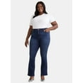 thumbnail image 2 of Terra & Sky Women's Plus Size Bootcut High Rise Jeans, Available in Short and Regular Inseams, 2 of 5