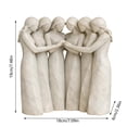 thumbnail image 3 of Qiweii Artisanal White Marble Effect Friendship Statue Decor for Home and Gift, 3 of 6