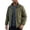 Army Green, variant on Men's Stand Collar Windbreaker Full Zip Multi Zipper Pocket Lightweight Outdoor Hiking Jacket Utility Field Outerwear