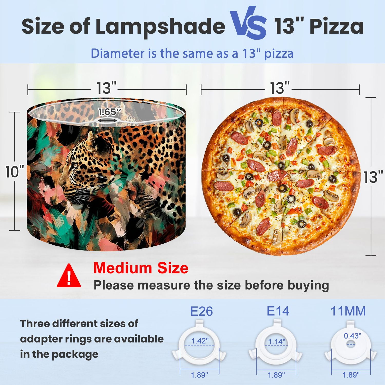 Lampshades 2 Pack Wild Teal Sticker 13"x13"x10" Light Shade for Table Lamps Floor Lamps Drum Lamp Shades Lampshade Replacement Easy Assembly