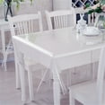 thumbnail image 3 of Home Clear Vinyl Tablecloth Protector Oil-Proof Easy Clean Transparent Sheet, Rectangular Table Cover For Dining Rooms Kitchens, 60 X 102 Inch 150 X 260 Cm, 3 of 7