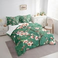 thumbnail image 3 of Manfei Cherry Blossoms Bedding Comforter Set 7-Piece for Boys Girls,Pink Sakura King Bedding Sets,Japanese Style Ultra Soft Bed Sheets,Luxury Bedroom Decor,Reversible, 3 of 8