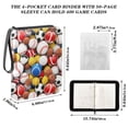 thumbnail image 3 of ALAZA Footballs Baseballs Trading Card Binder 4 Pocket Cards Collection Album 400 Folder Holder, 3 of 6