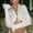 White, variant on Winter Coats for Women Long Sleeves Faux Furry Sexy Cropped Jacket Party Trendy Fall White Jacket,S