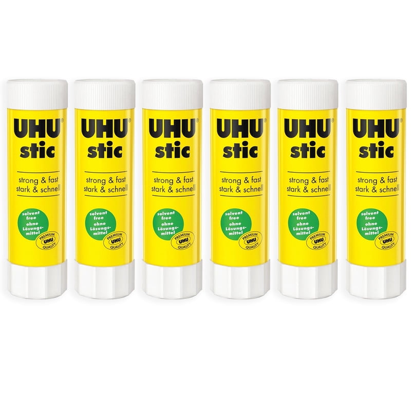 UHU Stic Glue Stick - Solvent Free - Clear Application - 21g - Pack of 12