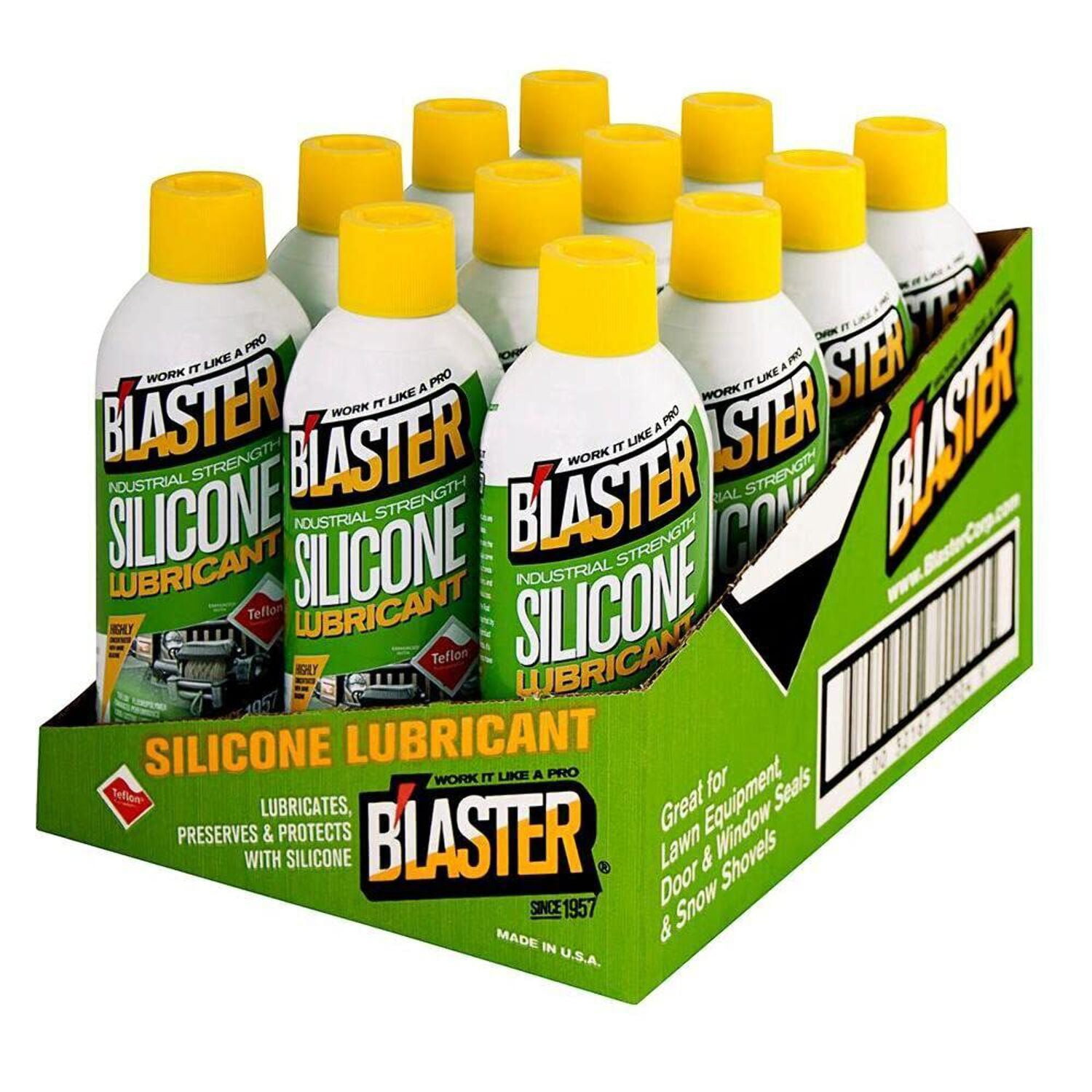 B'laster Industrial Strength Silicone Lubricant - Teflon Fluoropolymer - 11  Ounce