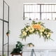 thumbnail image 5 of Flores de , Swag Floral decorativo de rosas para , flores de hojas artificiales para puerta, ventana, decoración para hogar amarillo BLESIY corona de flores, 5 of 8