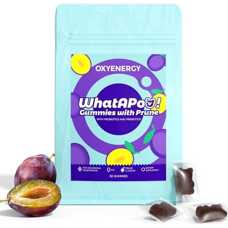 OxyEnergy Digestive Advantage Daily Probiotic Gummies, Natural Fruit Flavors - 30 Gummies
