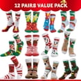 thumbnail image 2 of JOYIN 12 Pairs Christmas Holiday Warm Soft Cotton Socks Set for Christmas for Winter Christmas,Holiday or Birthday Gift, 2 of 10