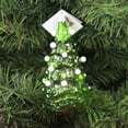 thumbnail image 3 of Green Christmas Tree W/ Decor - 1 Ornaments 5 Inch, Glass - Ornament Czech Decorate Ball Nva033, 3 of 3