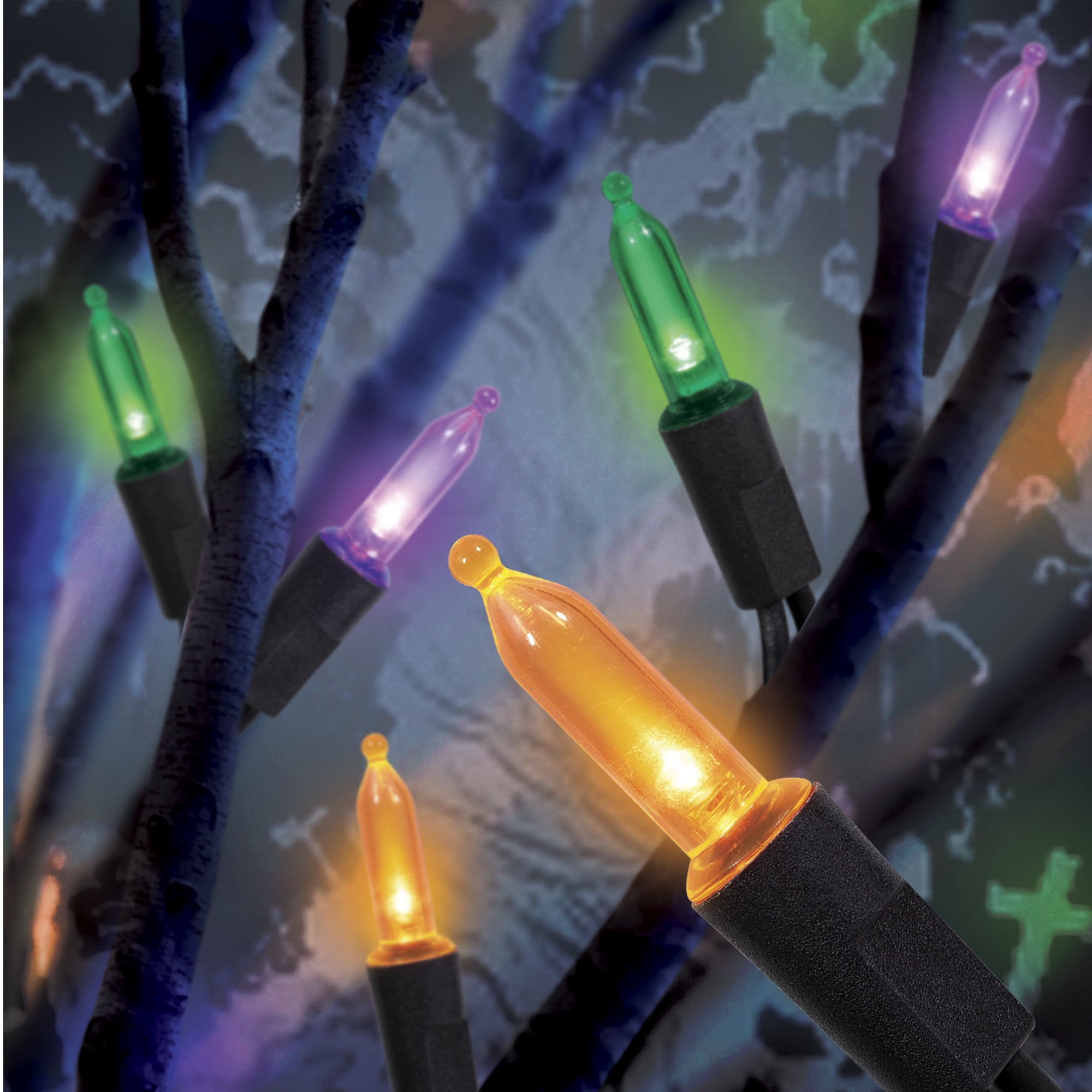 Multicolor Lights, 50CT, LED Minis, 9.5ft, Halloween Indoor/Outdoor, by Way To Celebrate