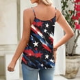 thumbnail image 5 of 4th Of July Outfits for Women Patriotic Star Print Sleeveless Spaghetti Strap Square Neck Tank Top Patriotic Stretchy Summer Casual Wear Tees,XL,#01 Navy, 5 of 5