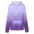 thumbnail image 5 of SonxaHe Toddler Girls Hooded Sweatshirts Gradient Long Sleeve Oversized Fashion Casual Clothes with Pockets Purple,Sized 3-4, 5 of 6