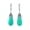 Aqua-Turquoise, variant on Womens Gemstone Teardrop Filigree Dangle Earrings in Silver