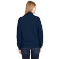 thumbnail image 3 of Fruit of the Loom Ladies' 7.2 oz. Sofspun Quarter-Zip Sweatshirt - J NAVY - L, 3 of 3