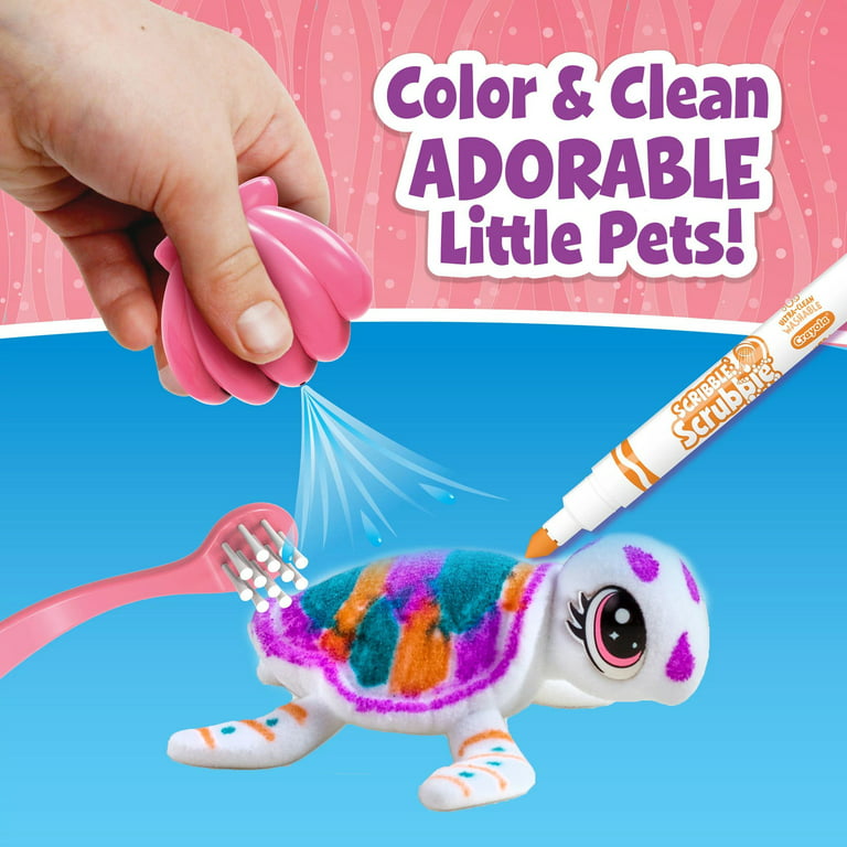 Crayola Scribble Scrubbie Pets, Ocean Animals Playset, Color & Wash  Creative Toy, Gift for Kids, Age 3-6