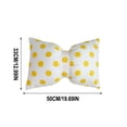 thumbnail image 2 of Velvet Bow Lumbar Throw Pillow 50x33cm – Polka Dot Decorative Cushion for Couch, Bed or Sofa, Soft Rectangular Pillow for Living Room and Nursery Decor, 2 of 5