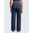 thumbnail image 2 of Pantalones CRZ YOGA Butterlift de pierna ancha y cintura alta azules para mujer, 2 of 4