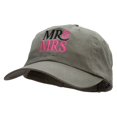 thumbnail image 2 of Future Mr And Mrs Embroidered Low Profile Dyed Cotton Twill Cap - Olive OSFM, 2 of 5